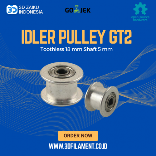 Reprap 3D Printer Idler Pulley GT2 Toothless 18 mm Shaft 5 mm